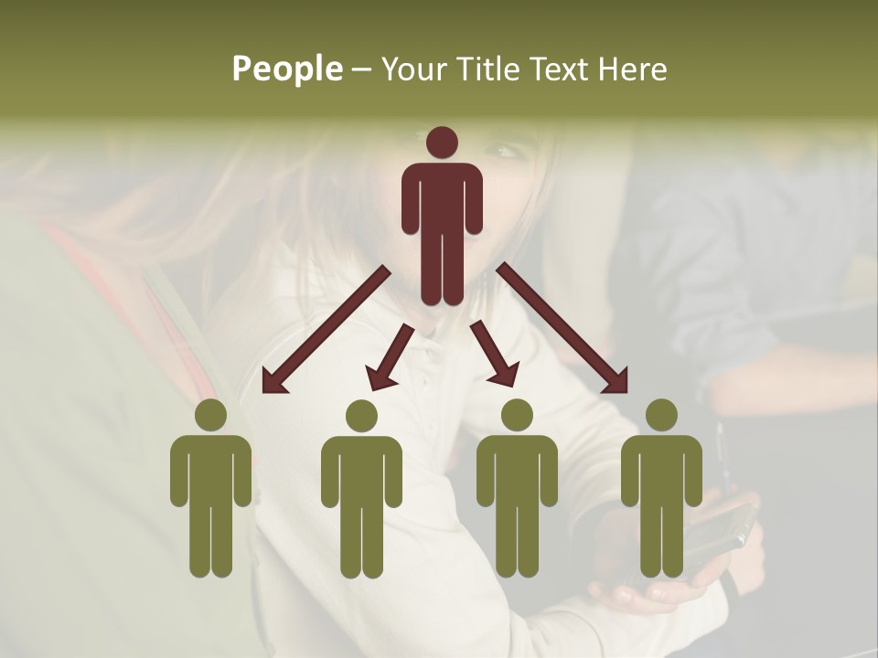 Man Holding Mobile Phone And Looking At Woman PowerPoint Template