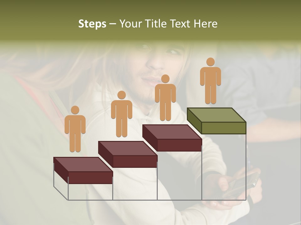 Man Holding Mobile Phone And Looking At Woman PowerPoint Template