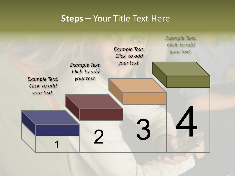 Man Holding Mobile Phone And Looking At Woman PowerPoint Template