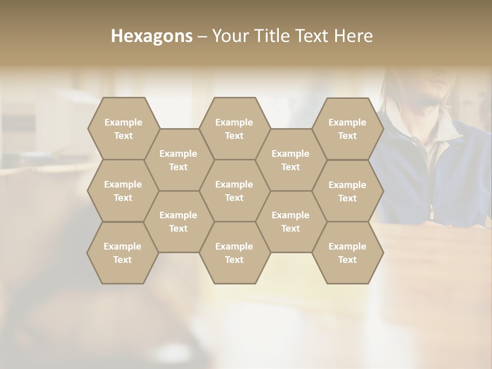 Man Daydreaming At His Desk PowerPoint Template