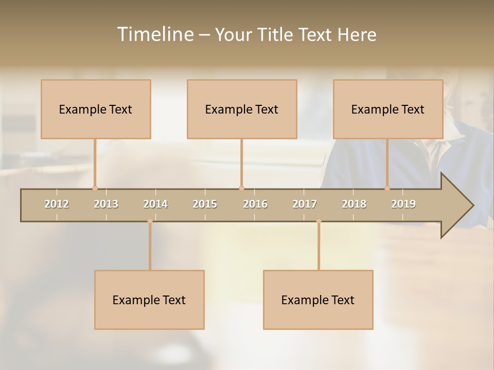 Man Daydreaming At His Desk PowerPoint Template