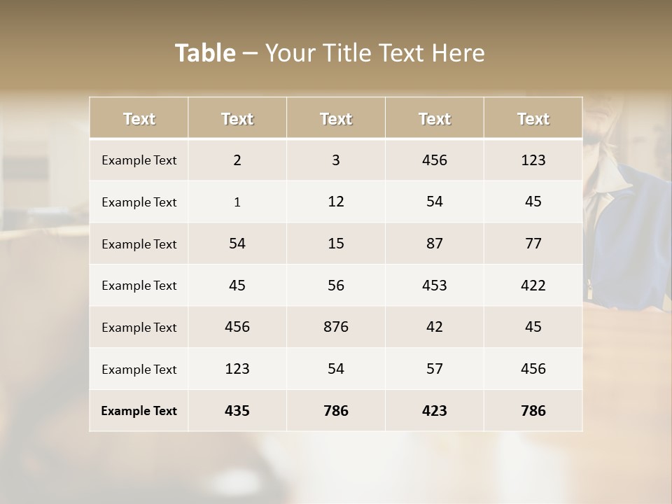 Man Daydreaming At His Desk PowerPoint Template