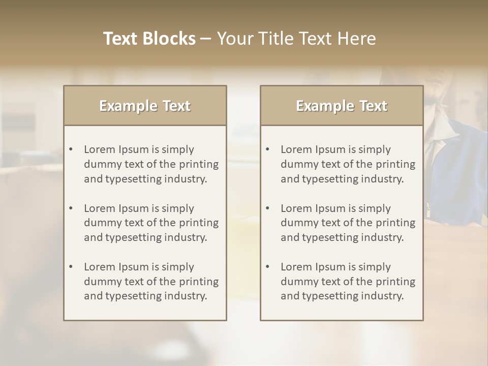 Man Daydreaming At His Desk PowerPoint Template