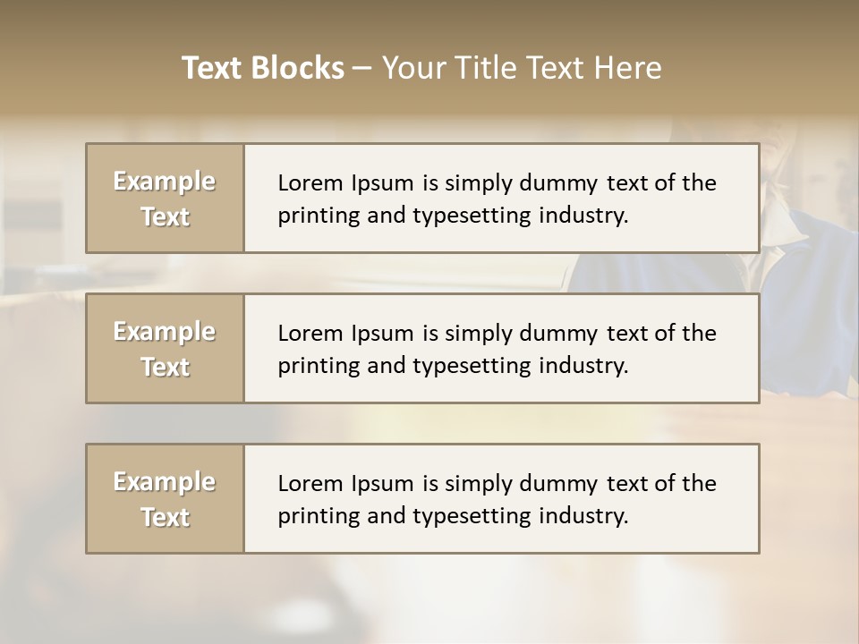 Man Daydreaming At His Desk PowerPoint Template