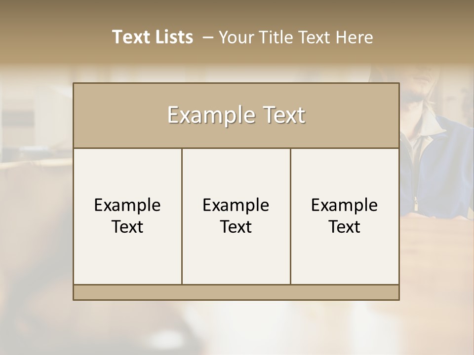 Man Daydreaming At His Desk PowerPoint Template