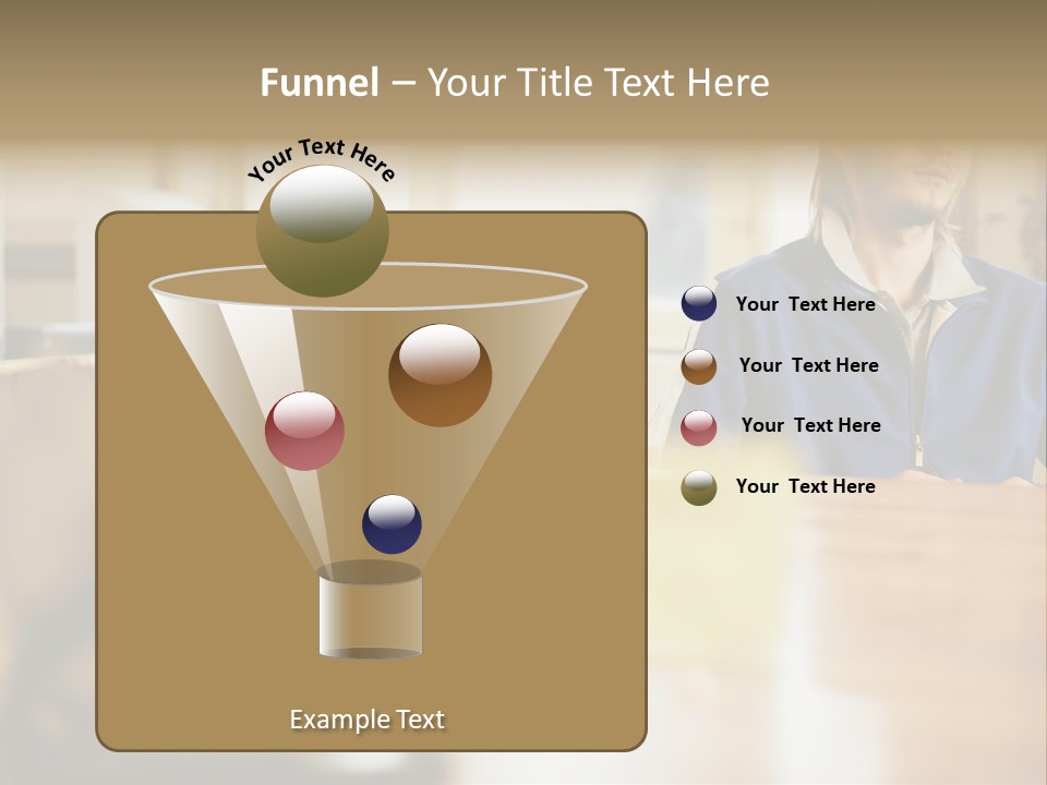 Man Daydreaming At His Desk PowerPoint Template