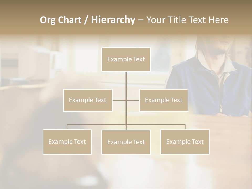 Man Daydreaming At His Desk PowerPoint Template