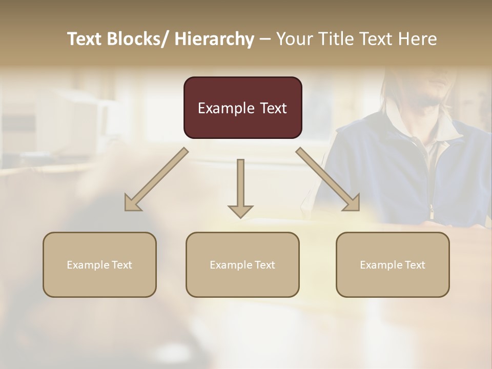 Man Daydreaming At His Desk PowerPoint Template