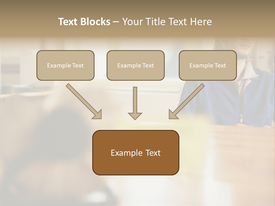 Man Daydreaming At His Desk PowerPoint Template