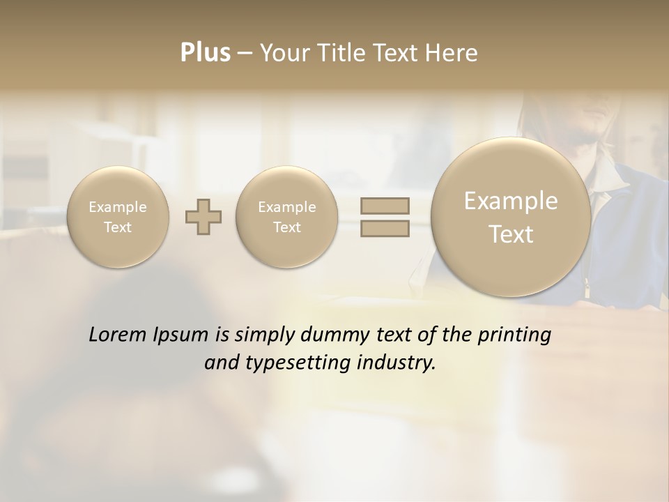 Man Daydreaming At His Desk PowerPoint Template