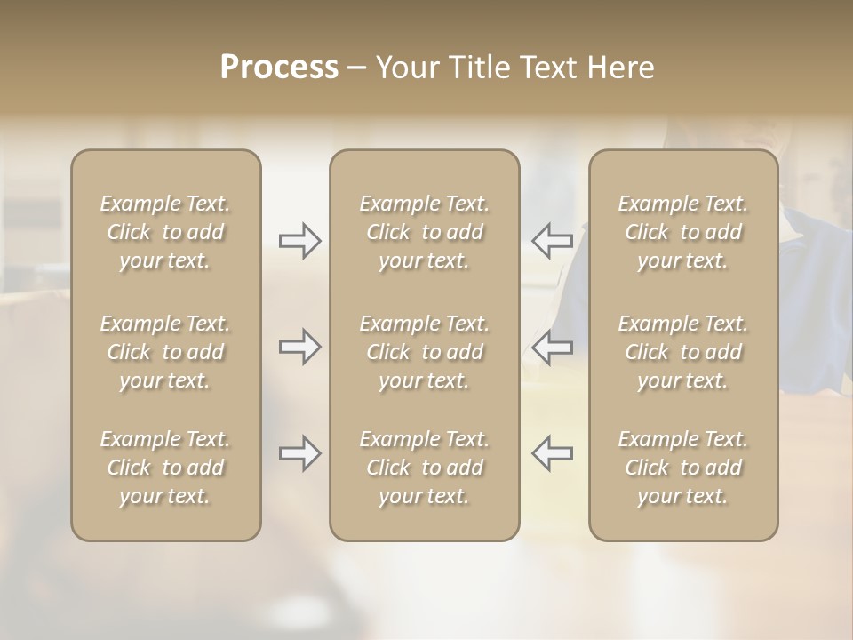 Man Daydreaming At His Desk PowerPoint Template