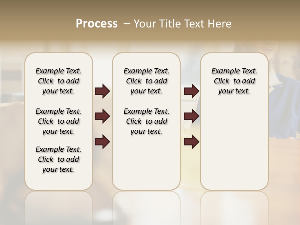 Man Daydreaming At His Desk PowerPoint Template