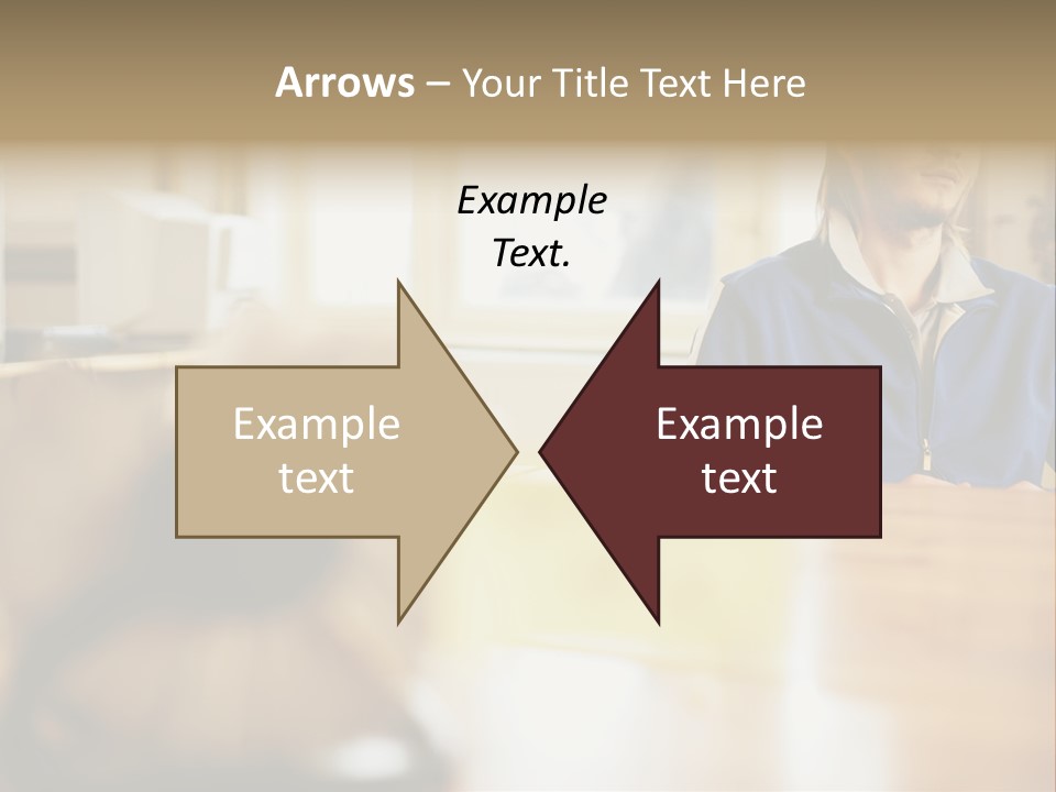 Man Daydreaming At His Desk PowerPoint Template