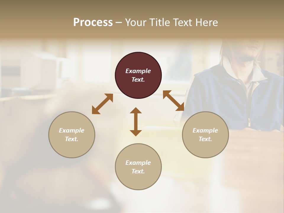 Man Daydreaming At His Desk PowerPoint Template