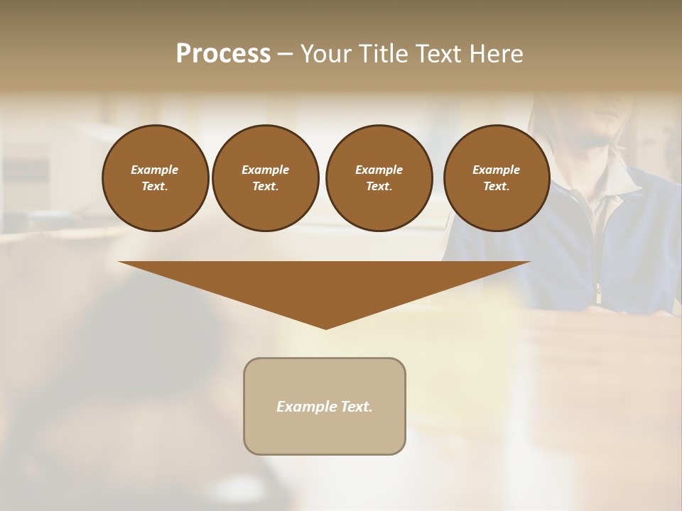 Man Daydreaming At His Desk PowerPoint Template