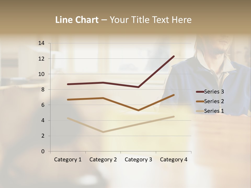 Man Daydreaming At His Desk PowerPoint Template