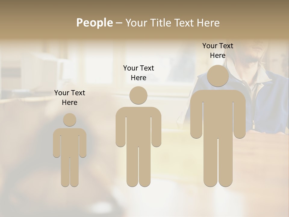 Man Daydreaming At His Desk PowerPoint Template