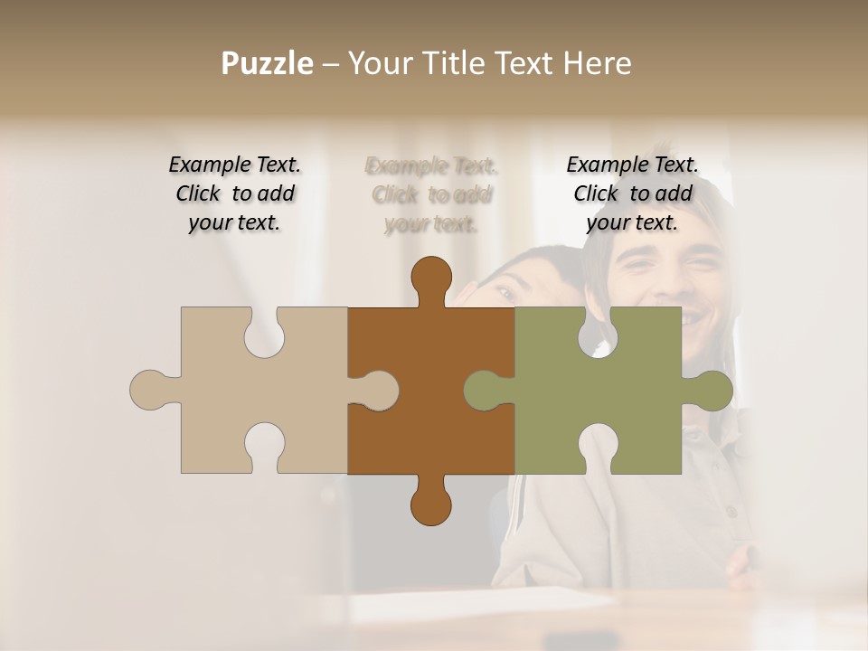 Happy Male Colleagues PowerPoint Template