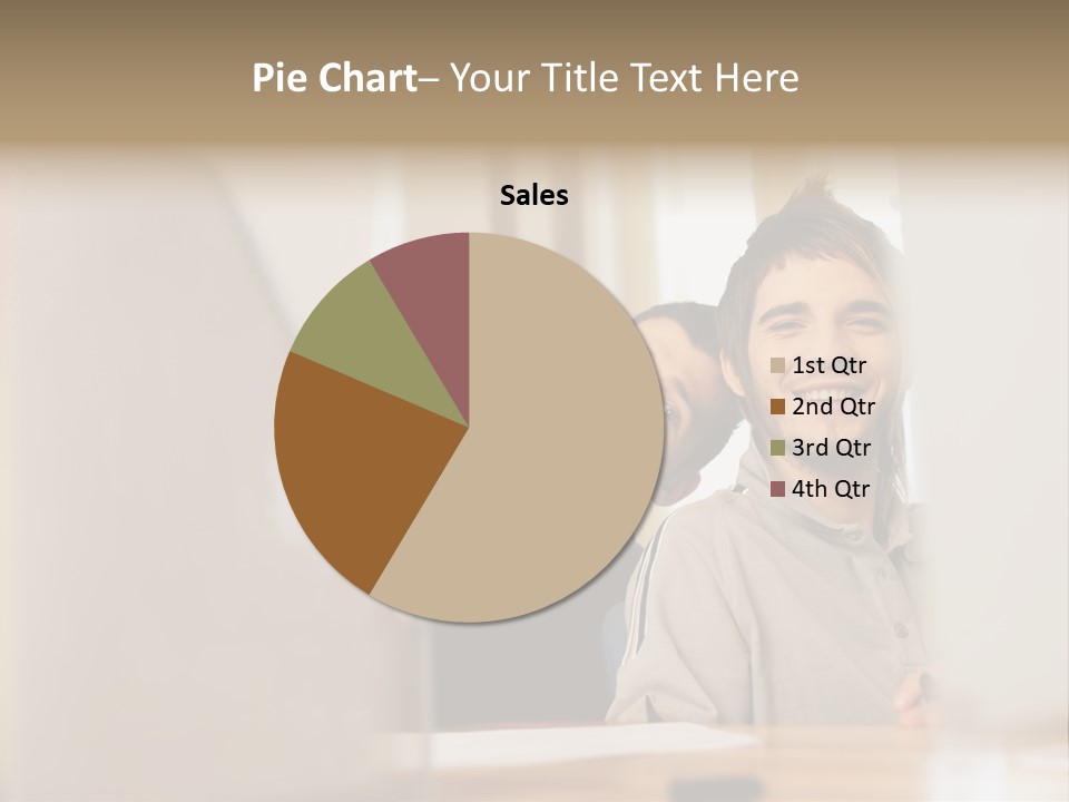 Happy Male Colleagues PowerPoint Template