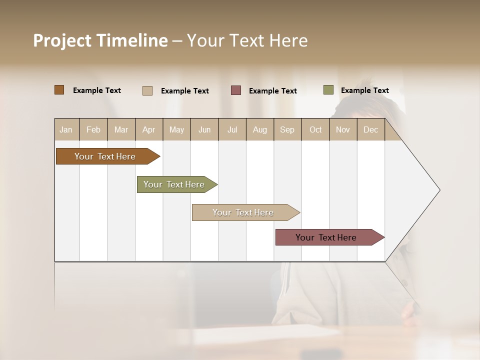 Happy Male Colleagues PowerPoint Template