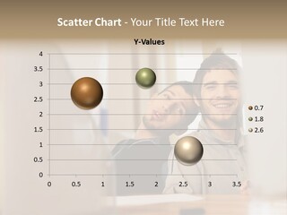 Happy Male Colleagues PowerPoint Template