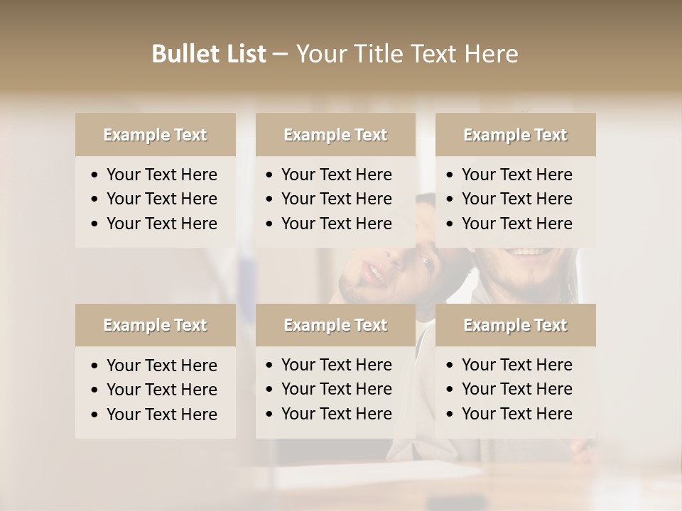 Happy Male Colleagues PowerPoint Template