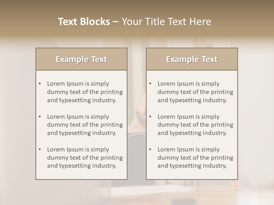 Happy Male Colleagues PowerPoint Template