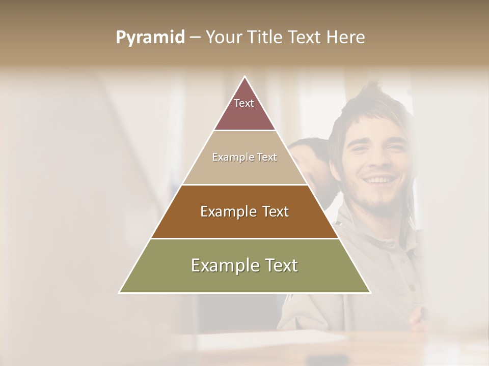 Happy Male Colleagues PowerPoint Template
