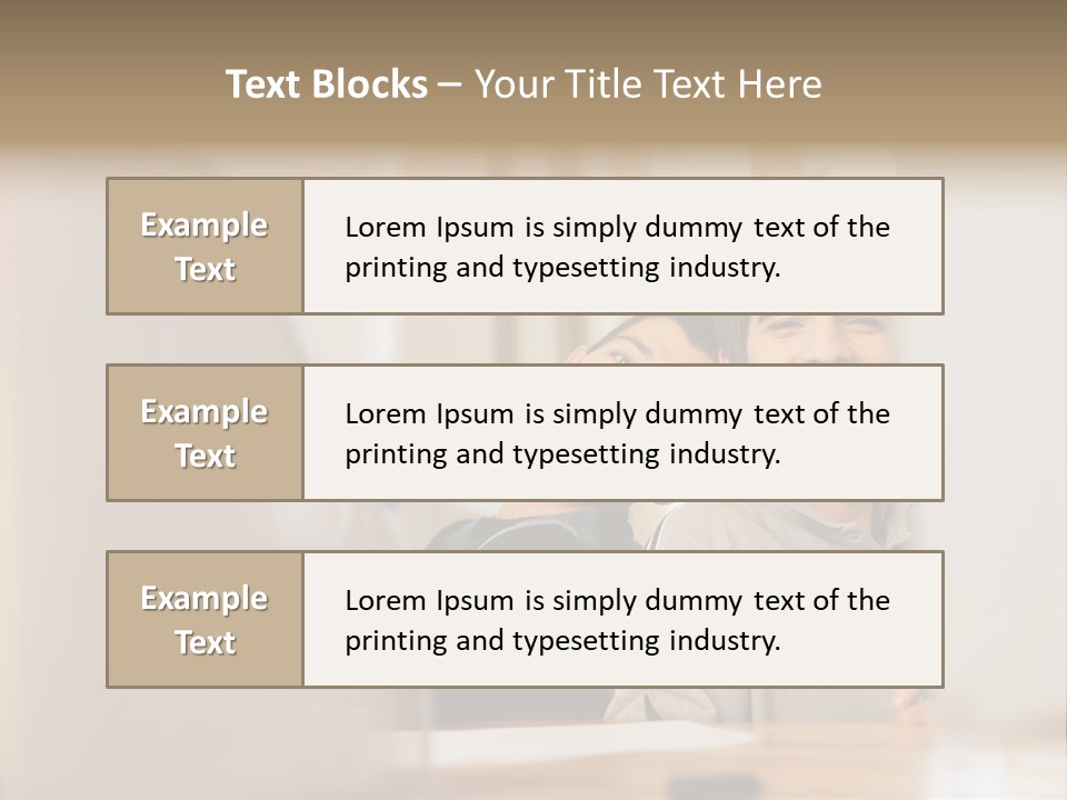 Happy Male Colleagues PowerPoint Template