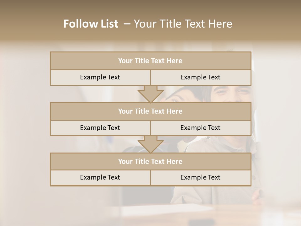 Happy Male Colleagues PowerPoint Template