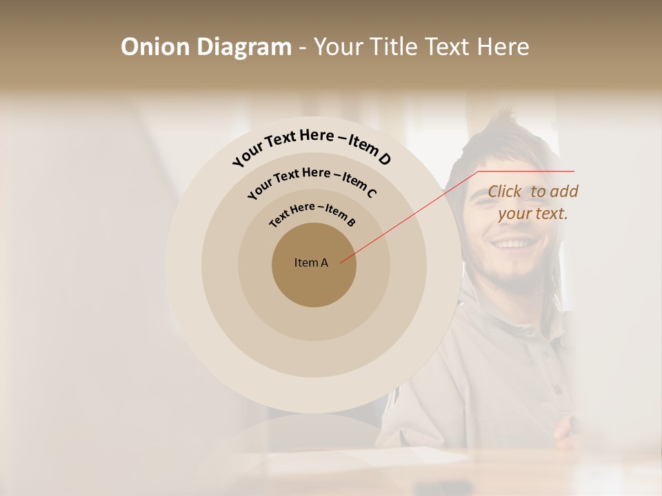 Happy Male Colleagues PowerPoint Template