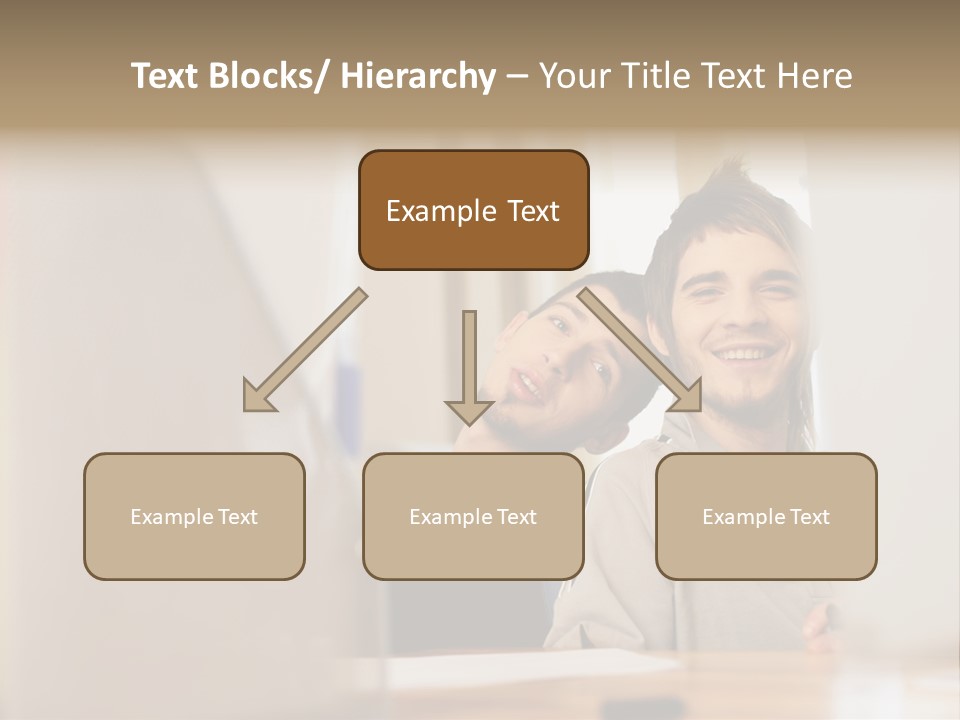 Happy Male Colleagues PowerPoint Template
