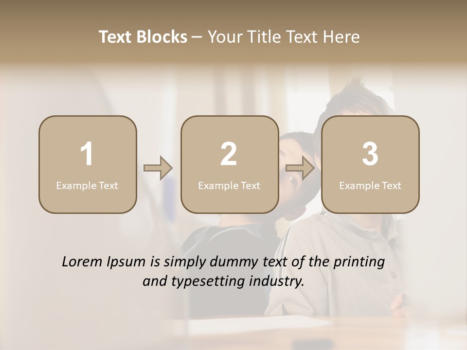 Happy Male Colleagues PowerPoint Template