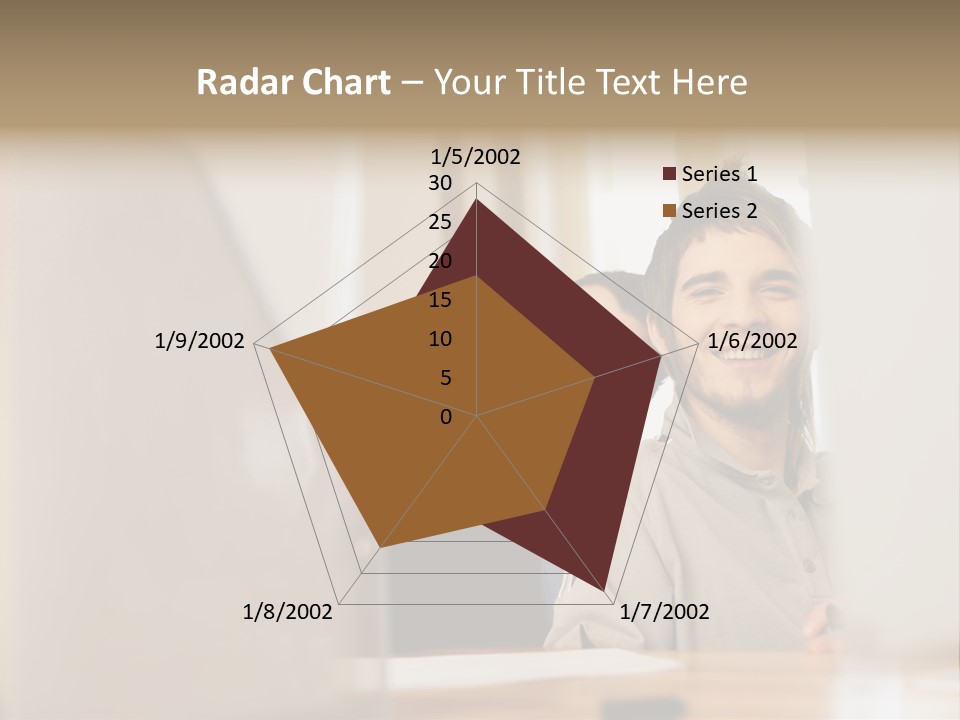 Happy Male Colleagues PowerPoint Template