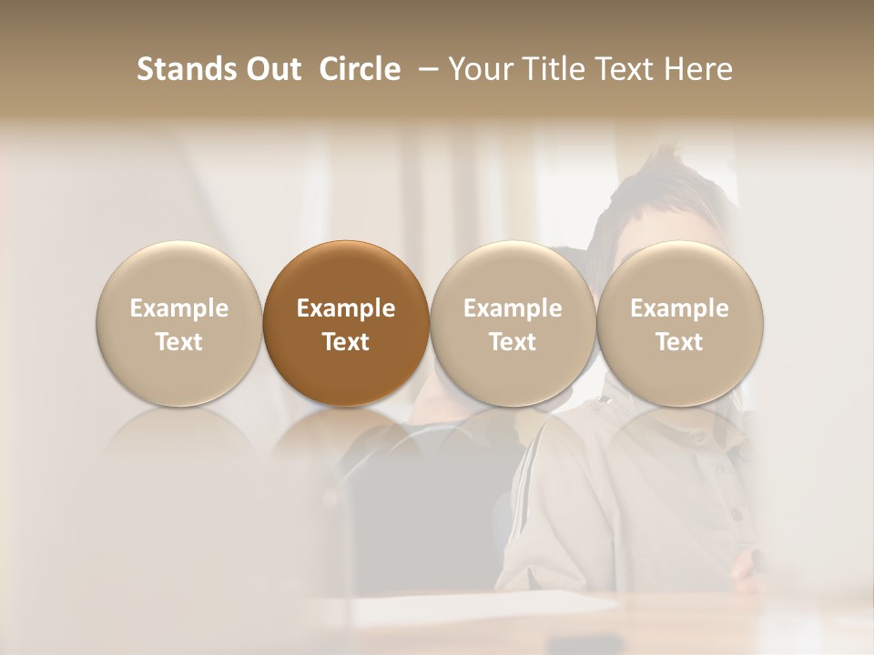 Happy Male Colleagues PowerPoint Template