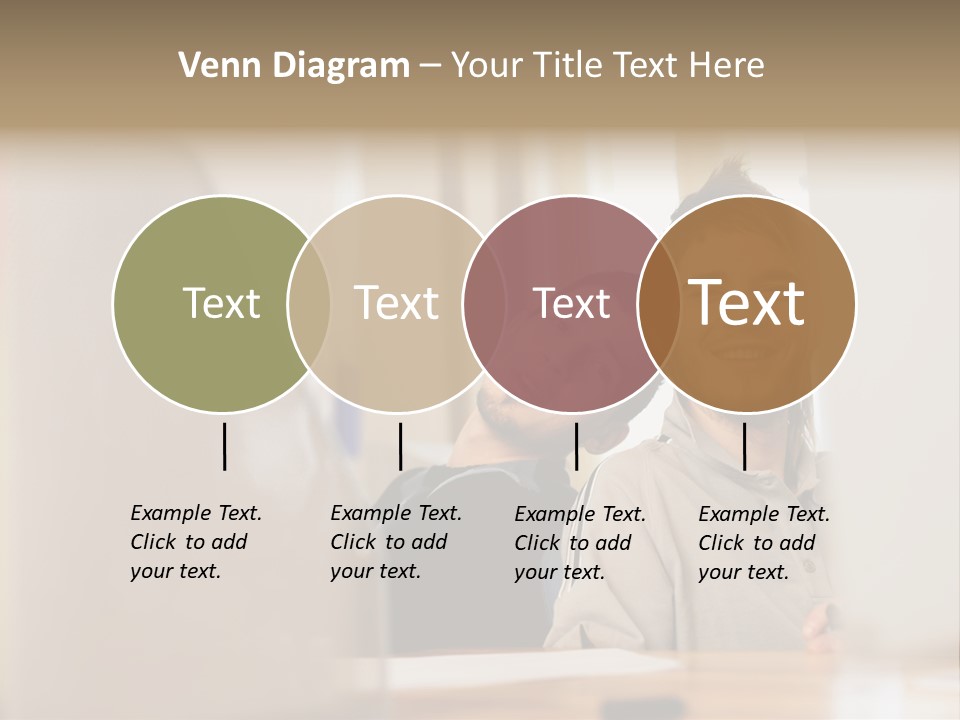 Happy Male Colleagues PowerPoint Template