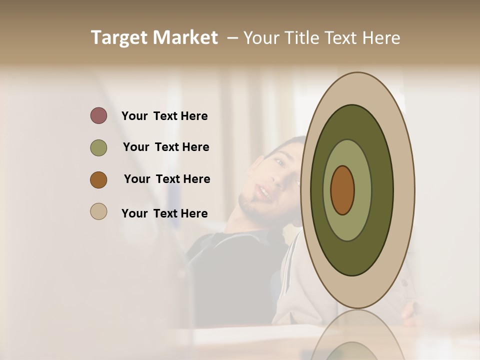 Happy Male Colleagues PowerPoint Template