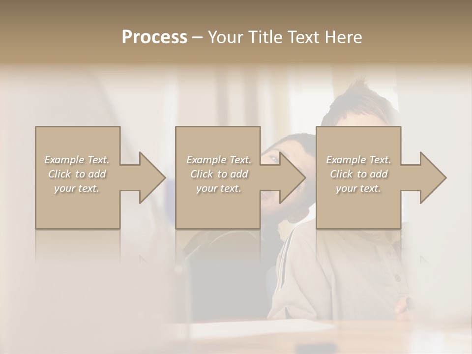 Happy Male Colleagues PowerPoint Template