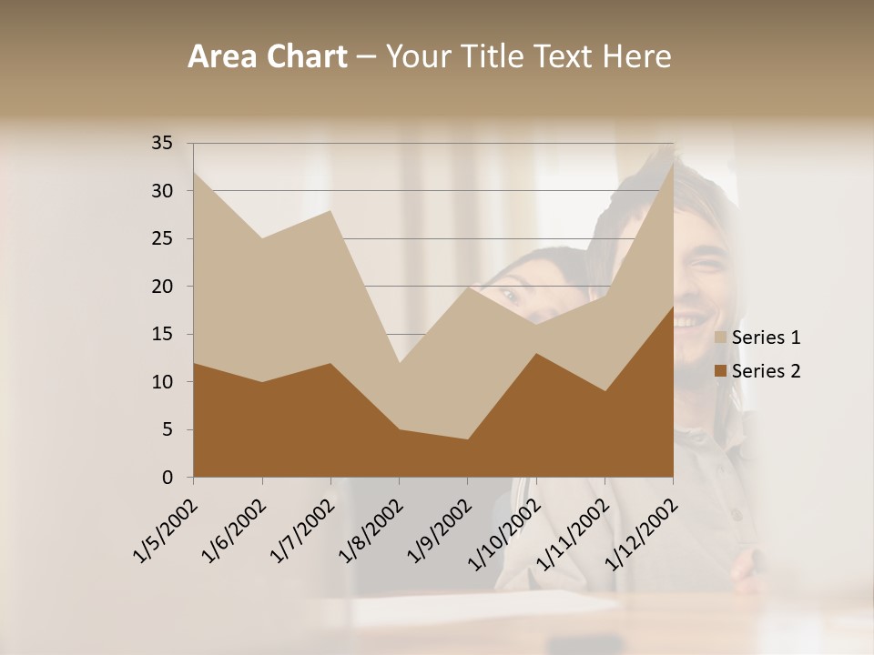 Happy Male Colleagues PowerPoint Template