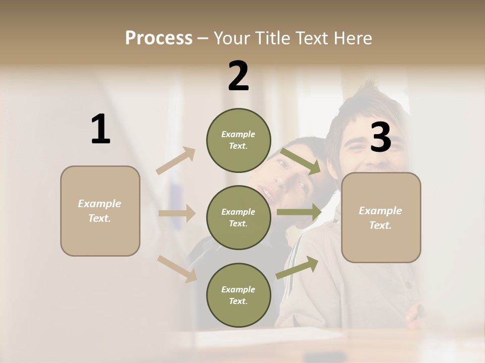 Happy Male Colleagues PowerPoint Template