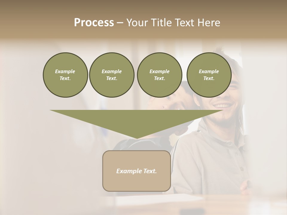 Happy Male Colleagues PowerPoint Template