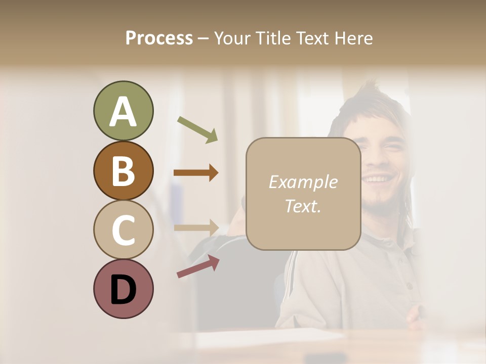 Happy Male Colleagues PowerPoint Template