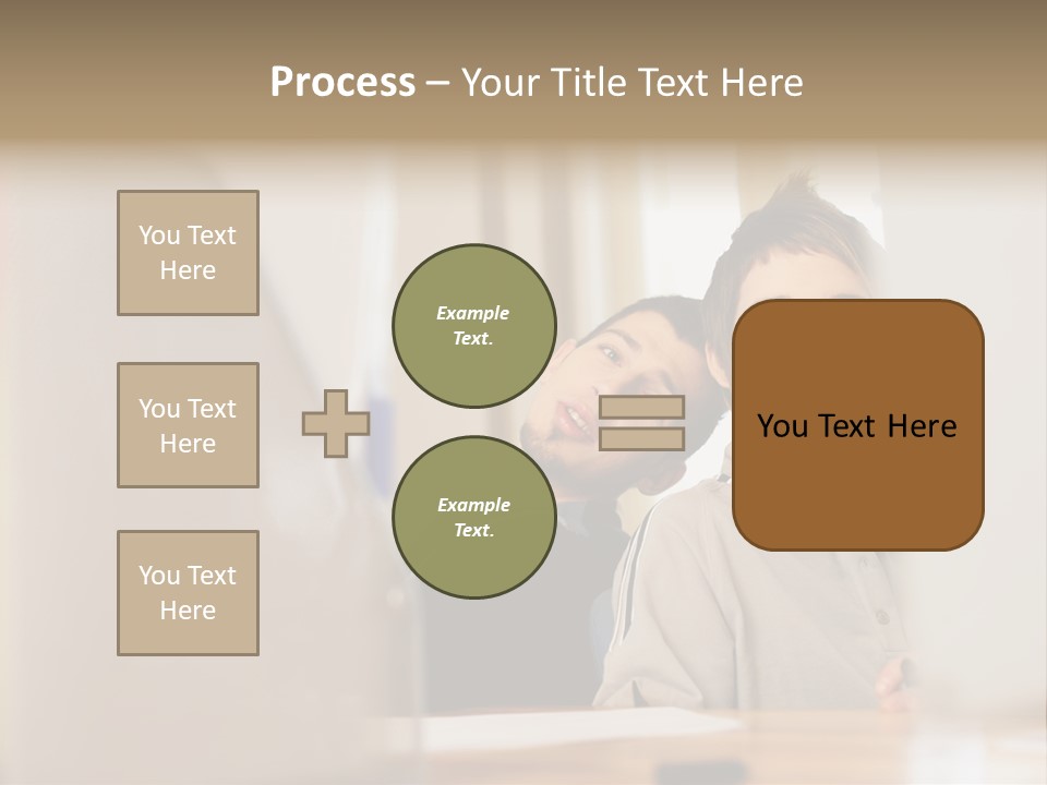 Happy Male Colleagues PowerPoint Template