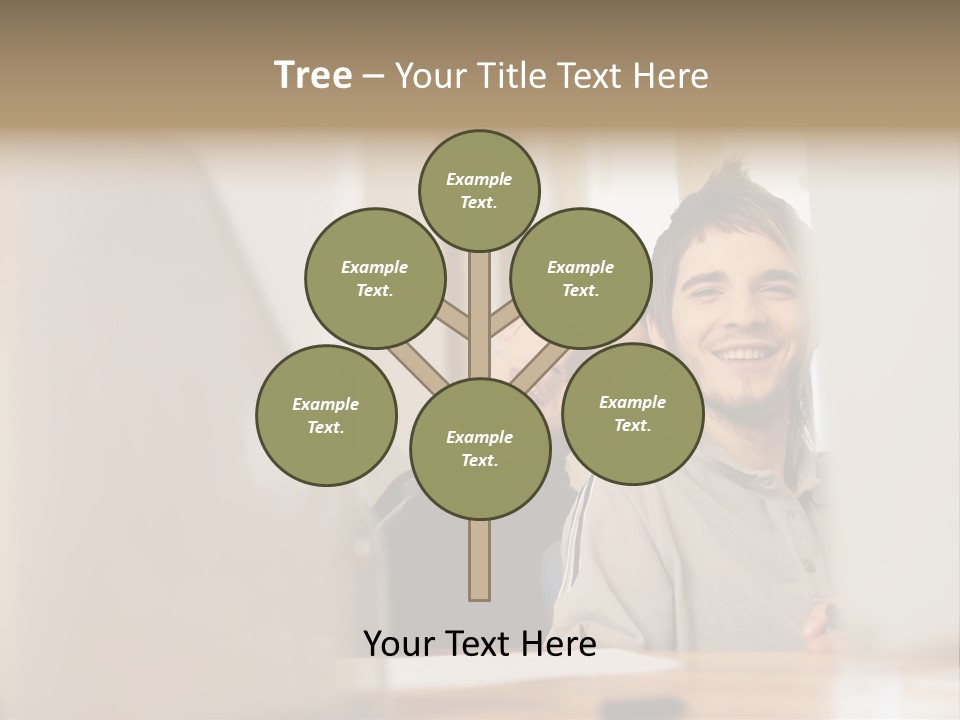 Happy Male Colleagues PowerPoint Template