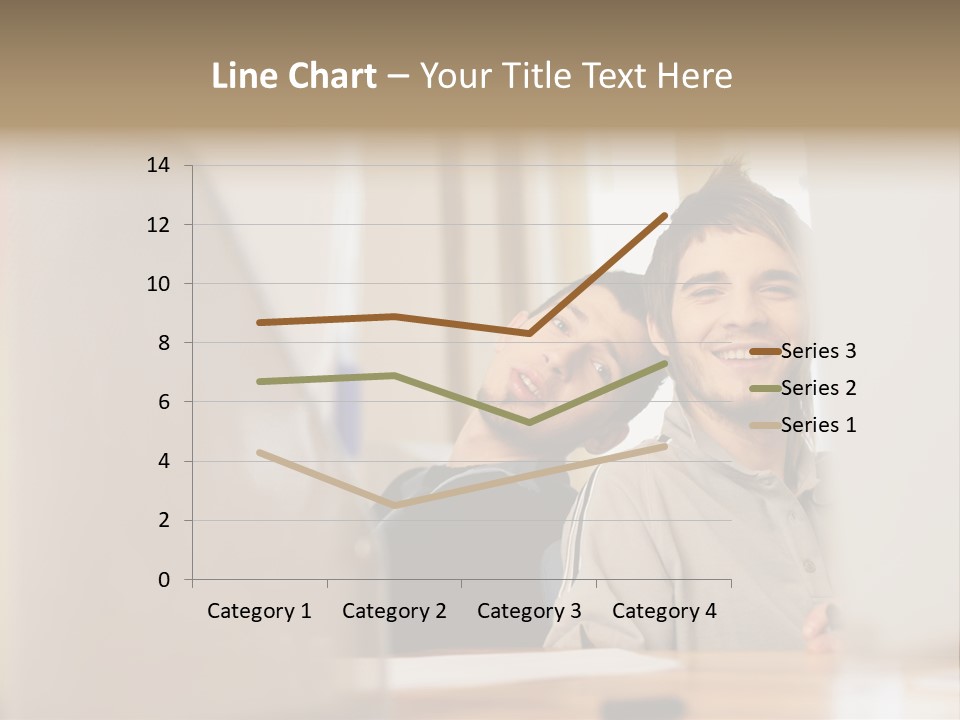 Happy Male Colleagues PowerPoint Template