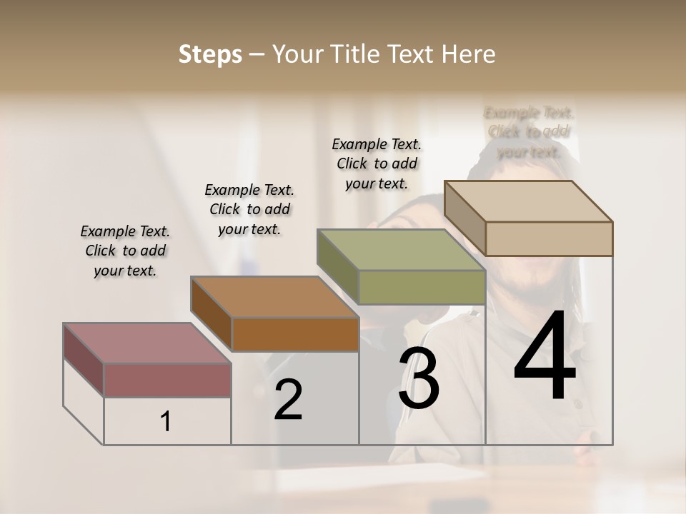 Happy Male Colleagues PowerPoint Template