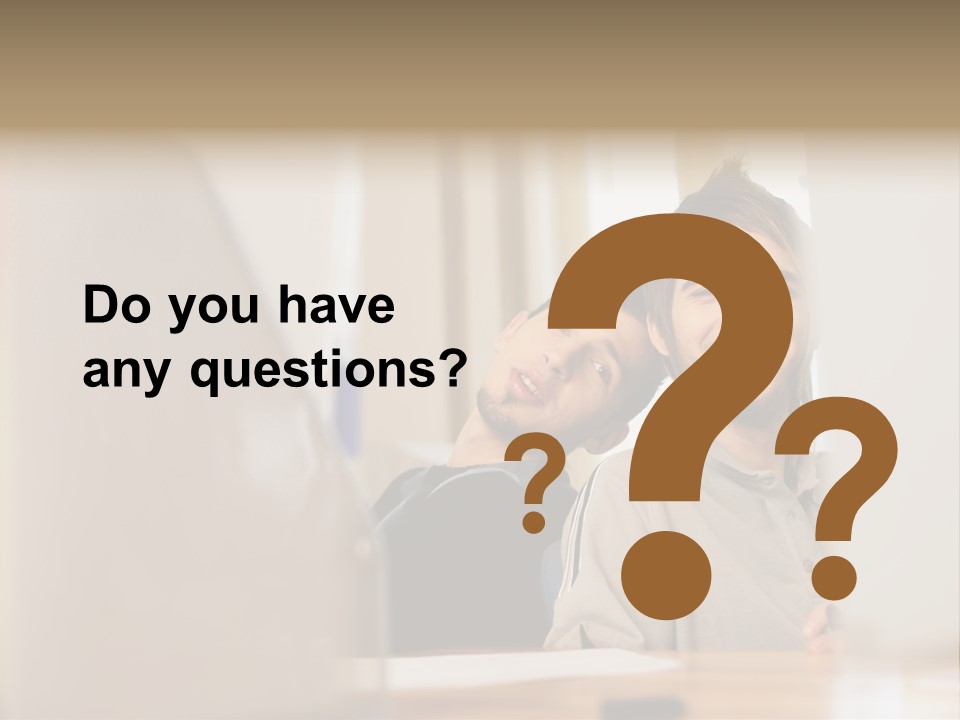 Happy Male Colleagues PowerPoint Template