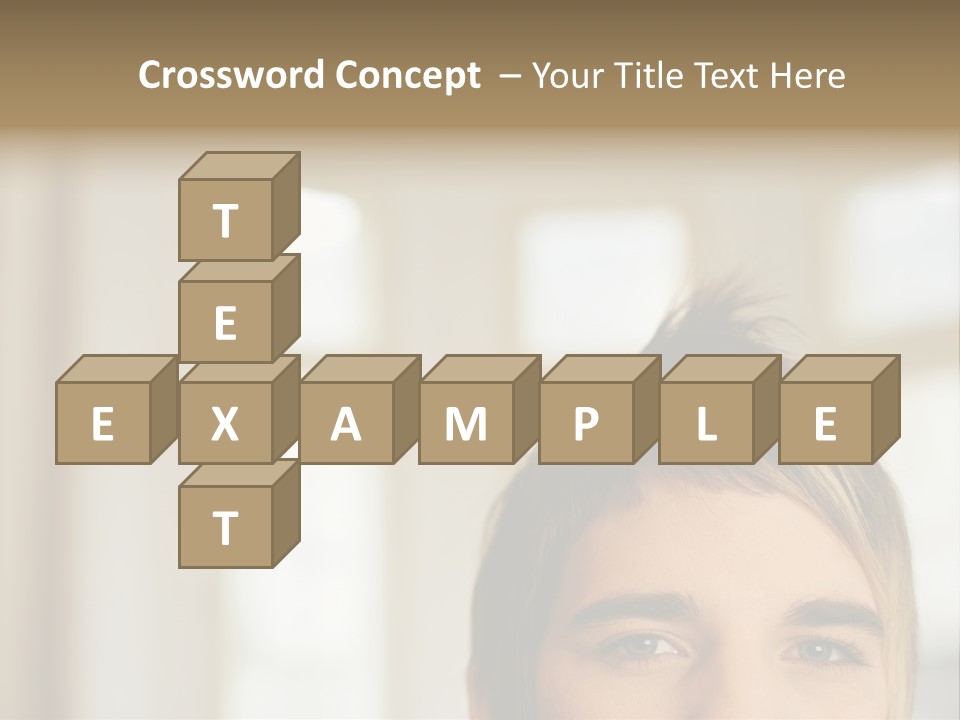 Man With Funky Hairstyle PowerPoint Template