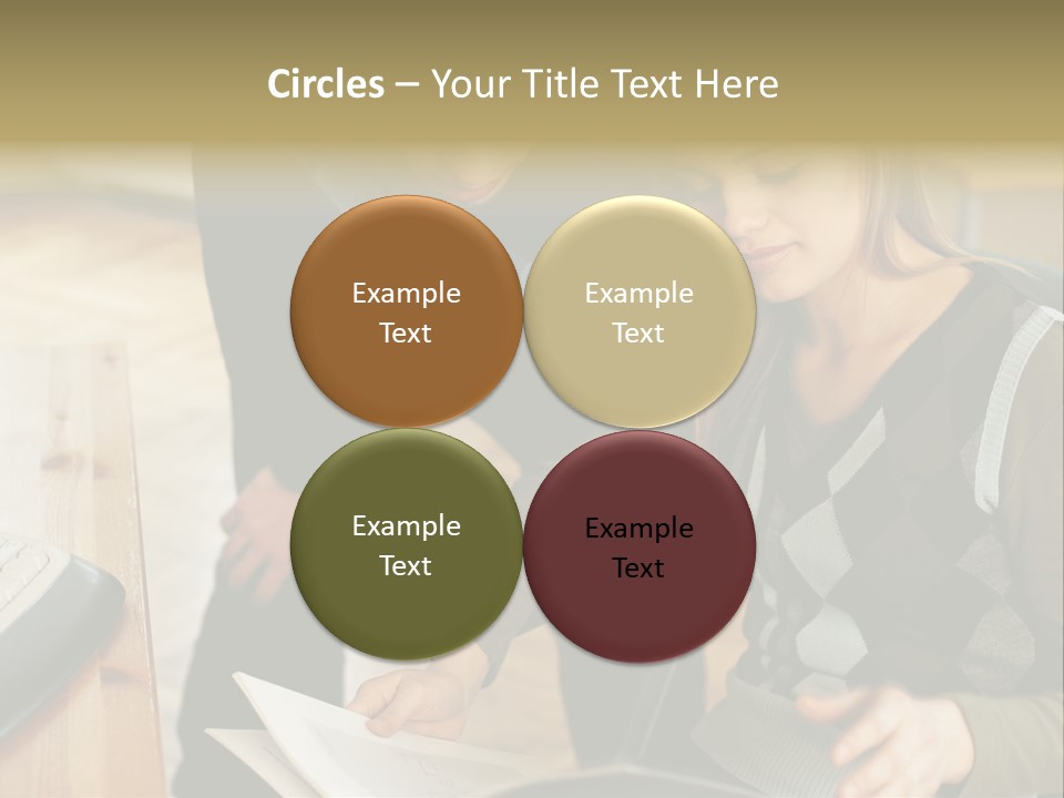 Woman Showing Work To Man PowerPoint Template