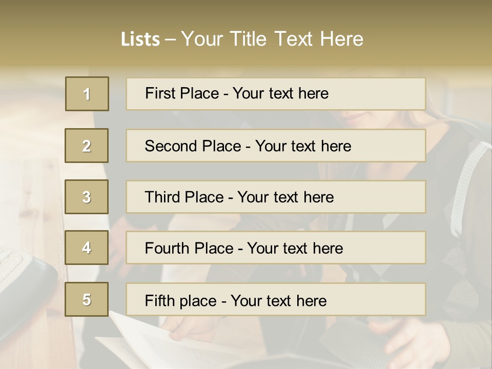 Woman Showing Work To Man PowerPoint Template